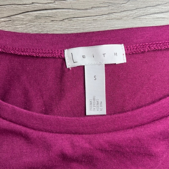 Leith Ruched Long Sleeve Dress - Purple Magenta -Size Small - Picture 3 of 11